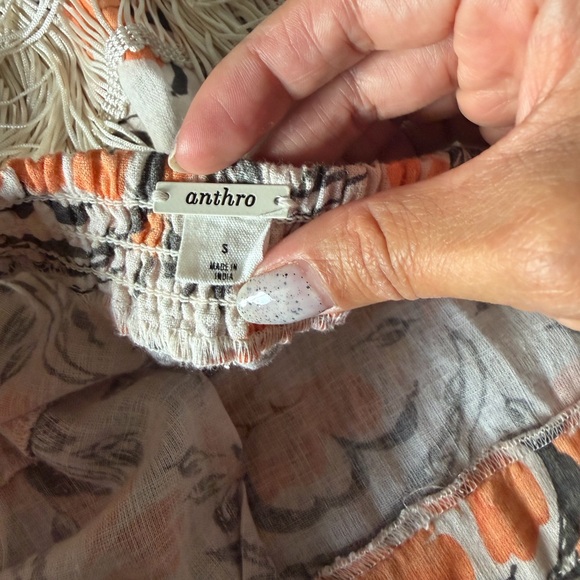 Anthropologie Linen Fringe Dress - Picture 7 of 10